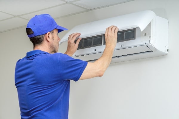 Ductless mini-split installation for room addition